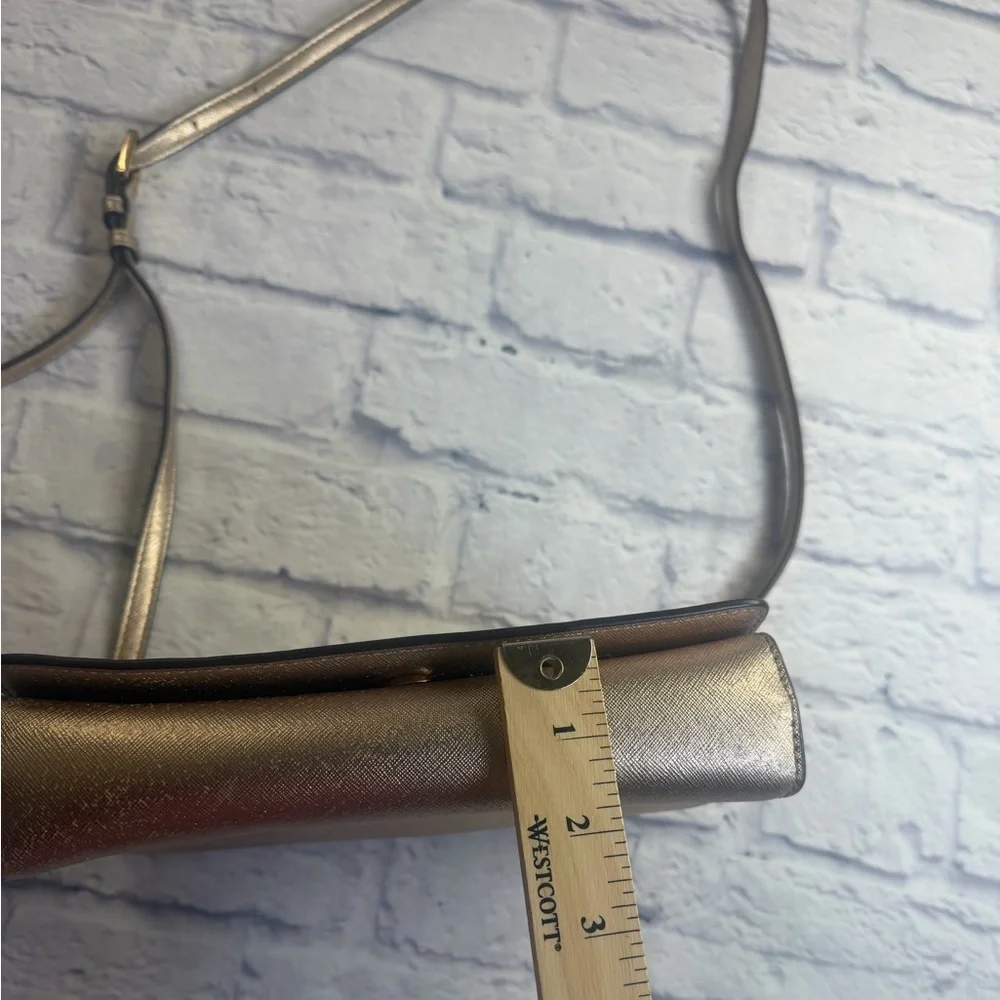 Tory Burch Emerson Combo Crossbody Bag in Metallic Rose Gold.